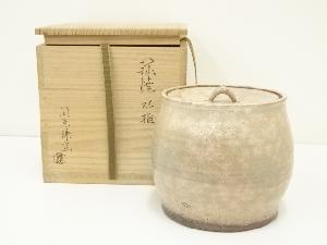 萩焼　田原謙次造　水指（共箱）
